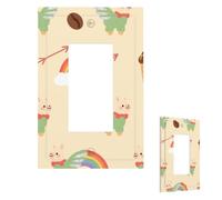 Cubierta para interruptor de luz, placa de pared con diseño de unicornio, llama, 1 banda, cubierta decorativa para toma de corriente, placa frontal para baño, cocina, decoración de pared, placas de