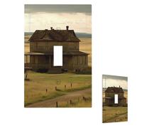 Cubierta para interruptor de luz, placa de pared House on the Prairie, 1 placa de interruptor de banda, cubierta decorativa de toma de corriente, placa frontal para baño, cocina, decoración de pared