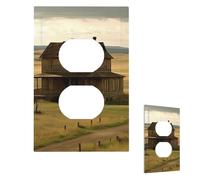 Cubierta para interruptor de luz, placa de pared House on the Prairie, 1 placa de interruptor de banda, cubierta decorativa de toma de corriente, placa frontal para baño, cocina, decoración de pared