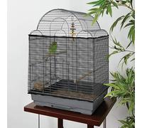 Cubierta para jaula de pájaros enfocada en ventilación hecha de hilos de nailon entrelazados para una permeabilidad y ajuste consistentes al aire (E)