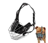 Cubierta para la boca del perro, cesta de metal ajustable, bozales transpirables de protección completa de metal para perros de raza grande, bozal sin mordeduras para perros, bozal de perro para