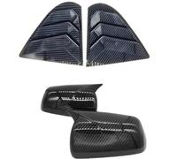 Cubierta Para La Carcasa Para Mitsubishi Para Lancer X10 EX EVO | 2008-2018 Cubierta para espejo retrovisor lateral + Cubierta para persiana de ventana trasera(Aspecto de sarga,X-3)