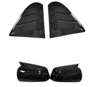Cubierta Para La Carcasa Para Mitsubishi Para Lancer X10 EX EVO | 2008-2018 Cubierta para espejo retrovisor lateral + Cubierta para persiana de ventana trasera(Negro,X-3)