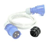 Cubierta para lata de corriente fuerte, manejo rápido y seguro, protección de enchufe de corriente trifásica, protección de taller, salpicaduras de agua, virutas de polvo (1, negro, enchufe Caravan 3