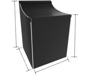 Cubierta para lavadora de carga frontal, 75 x 73 cm, revestimiento plateado | Se adapta a arandelas de carga frontal, 75 cm de ancho y 73 cm de profundidad, rango de altura de 88-110 cm
