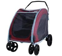 Cubierta para lluvia para cochecito de perro, tamaño, cierre de cremallera, impermeable, transparente, PVC, cubierta para lluvia para cochecito de mascota, suministros para gatos