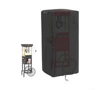 Cubierta para máquina de palomitas de maíz, impermeable, 420D, a prueba de polvo, para popper eléctrico retro de aceite caliente, escudo resistente a la intemperie para exteriores, negro, grande (11.7
