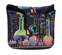 Cubierta para mazo de putter, cierre magnético, fundas para mazo, cuadrado, de piel sintética, juego de productos químicos científicos