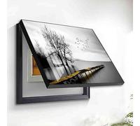 Cubierta para medidor eléctrico Moderna Decorativa para Ocultar Pinturas Caja de fusibles para decoración del hogar,08,50 * 40cm