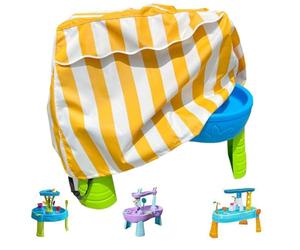Cubierta para mesa de agua exterior, cubierta de espejo de agua para niños - Play Table Protector,2 pasos resistente al agua polvo cubierta para escritorio de agua para estanque de lluvia terraza