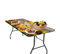 Cubierta para mesa de pícnic, cubierta para mesa de patio, mantel de camping a prueba de polvo con estampado de , mantel portátil para exteriores, fácil de limpiar