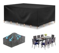 Cubierta para mesas en el área exterior - cubierta protectora del polvo impermeable para mesas de jardín cuadradas y rectangulares | Cubierta protectora para terraza ciudad balcón para