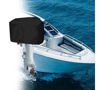 Cubierta para motor de barco, cubierta de motor fueraborda impermeable Oxford 210D, resistente a los rayos UV, a prueba de polvo, cubierta protectora marina para almacenamiento (56 x 30 x 40 cm)
