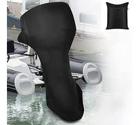 Cubierta para motor de barco fuera de borda Skyour impermeable cubierta para motor de barco polvo Rian UV para 40-50HP (65x70x56 pulgadas para 40-50HP, negro)