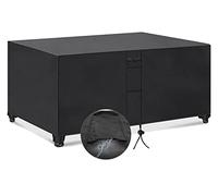 Cubierta para muebles de jardín con orificios de ventilación, 160 x 130 x 90 cm, cubierta para muebles de jardín, tejido Oxford 600D, impermeable, resistente al viento, resistente a los rayos UV, para