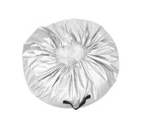 Cubierta para Neumáticos de Coche Plata, Protector para repuesto | Oxford Recubrimiento Plateado, Plegable y Fácil de Poner, para Aparcamiento Exterior y Resguardo