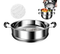 Cubierta para olla de vapor - Funda de acero inoxidable para ollas de vapor de alimentos, protector de cajón de cocina de metal, bandeja de inserción de cocina en capas, de estante de