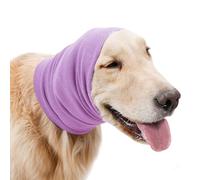 Cubierta para orejas de perro, capucha suave y calmante para mascotas, cubierta para el cuello y las orejas, para razas pequeñas a grandes, baño, corte de pelo, ducha, baño, caminar, actividades al
