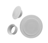 Cubierta para orificio de pared de aire acondicionado, PVC, paquete de 1, tapa de llenado tipo brida para ocultar collares de tubería y cortes imperfectos blanco 160mm