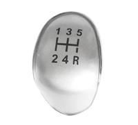 Cubierta para palanca de cambios de coche, emblema de 5/6 velocidades para Focus MK2 MK3 para Fiesta MK7 para Transit para Connect Kuga C-max FL B-max S-max (5 velocidades plateadas)