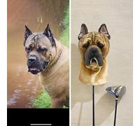 Cubierta para palos de golf para perro, personalizable, para hierro/5 madera/7 madera/híbrido, hecho a mano, gorro de golf para mascotas (estuche 6)