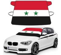 Cubierta para parabrisas de coche con la bandera de la República Árabe Siria para hielo y nieve, cubierta de nieve para parabrisas de alta calidad, protección solar, ajuste universal para todas las