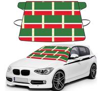 Cubierta para parabrisas de coche con la bandera de la República de Chechenia para hielo y nieve, cubierta de nieve de alta calidad, protección solar, ajuste universal para todas las condiciones