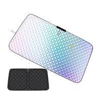 Cubierta para parabrisas de coche, plegable, protección UV, 98 % de reducción del calor, 15 °C, protección visual, resistente a los arañazos, 3 capas, para el parabrisas, ahorra espacio, universal