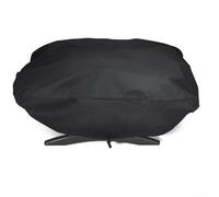 Cubierta para parrilla, compatible con Weber Q Series portátil Barbacoa escudo protector impermeable, contra la lluvia, la nieve, el polvo UV con sistema de cierre seguro (420D84*51*38cm)