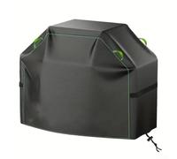 Cubierta para parrilla de barbacoa al aire libre con material Oxford 210D impermeable, tira de seguridad reflectante y cierre de cordón para mantener la parrilla protegida de la intemperie y el polvo