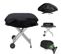 Cubierta para parrilla de tela Oxford 600D, resistente al agua, a prueba de polvo, cubierta portátil para barbacoa con cordón ajustable, para parrillas Weber Q2000 Q200 Series (90 x 55 x 27 cm)