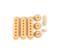 Cubierta para pastilla de guitarra eléctrica con perilla de control de tono, cubiertas de bobina única, 1 volúmenes, 2 tonos, perillas, interruptores, cubierta vintage de repuesto