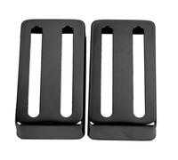 Cubierta para pastilla de guitarra eléctrica de latón, paquete de 2 almohadillas para pastilla de bobina ranurada, reducción de ruido, mejora de la calidad del sonido para (Black)
