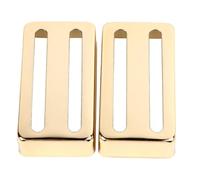 Cubierta para pastilla de guitarra eléctrica de latón, paquete de 2 almohadillas para pastilla de bobina ranurada, reducción de ruido, mejora de la calidad del sonido para (Gold)
