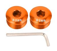 Cubierta para Pedal de Bicicleta de montaña, de aleación de Aluminio, M14 x 6,5 mm, a Prueba de Polvo, para entusiastas del Ciclismo, 2 Unidades con Llave. (Orange)