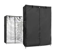 Cubierta para perchero de puerta delantera con cremallera para guardarropa | Protector de estante de lavandería para cocina, despensa, armario, oficina, sótano, ático, taller, cobertizo, almacén, patio