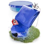Cubierta para Piscina 320-366 cm (Ø 420 cm), 200 g/m², Intex Bestway | Lona gruesa azul/negro con material de fijación, cubierta para piscina, diámetro 420 cm