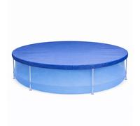 Cubierta para Piscina Redondo Armazón de Acero 427 CM Lona 450CM Goma Elástica