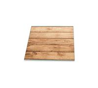 Cubierta para placa de vitrocerámica, tabla de cortar, 1 pieza, 60 x 52 cm, madera, marrón, protección contra salpicaduras, placa de cristal, protección de vitrocerámica, tabla de cortar