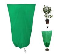 Cubierta para plantas, bolsa de tela anticongelante, bolsa de tela impermeable y cálida con cordón para flores, jardín