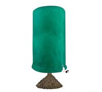 Cubierta para plantas de protección contra heladas al aire libre con cremallera de fácil acceso y cordón, material de tela no tejida para proteger las plantas durante el invierno (verde, 80 x 100 cm)