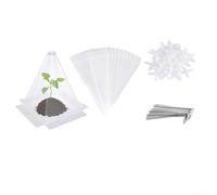 Cubierta para plantas hecha de PVC para resistencia a las heladas y prevención de daños animales, apoyando el crecimiento saludable de las plantas durante las estaciones frías (40 piezas)
