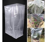 Cubierta para plantas para protección contra el frío, película de plástico transparente reutilizable para uso en jardín en árboles de cítricos, arbustos de rosas y verduras verticales para todas las