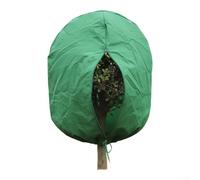 Cubierta para plantas para proteger contra heladas en los meses de invierno, adecuada para árboles, arbustos y cultivos de jardín con cremallera y cierre de cordón (71 x 63 pulgadas)