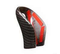 Cubierta para pomo de palanca de cambios de coche para XC60 S60 V40 S80 2013-2017 hecha de ABS con aspecto de fibra de carbono para un estilo interior mejorado (fibra de carbono negro)