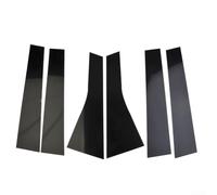 Cubierta para poste de pilar de puerta compatible con Grand 2011-2021 | Juego de molduras de ventana lateral de policarbonato negro | Decoración exterior segura para lavado de autos