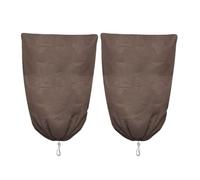 Cubierta para protección contra heladas para plantas | Protección de tela no tejida - 2 unidades de tela no tejida para plantas, protección contra heladas con cremallera, para árboles