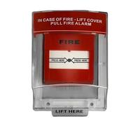 Cubierta Para Pulsador De Alarma - PVC Protector De Seguridad | Cubierta Protectora para Punto de Llamada Manual,Para Comercial Pasillo Escuela Sótano Almacén Biblioteca Centro Comercial Edificios Púb