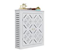 Cubierta para radiador con estante de almacenamiento superior, diseño de rejilla para una mejor distribución del calor, solución de ahorro de espacio para sala de estar y oficina en casa