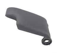 Cubierta para reposabrazos de tapa de consola central para E46 Serie 3 2004-2019, repuesto de reposabrazos de cuero gris y plástico, se adapta a molduras interiores OEM, paquete de